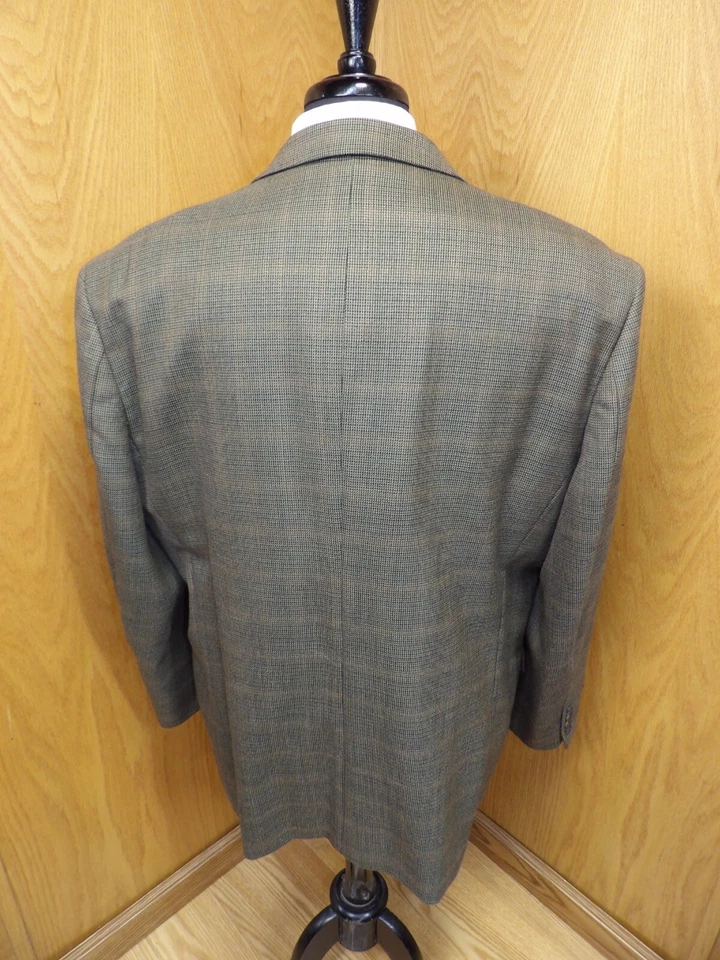 Mens Blazer Sport coat Jacket Andrew Fezza 46r 100% Wool Multi Micro H.T N#183 - Image 2 of 4