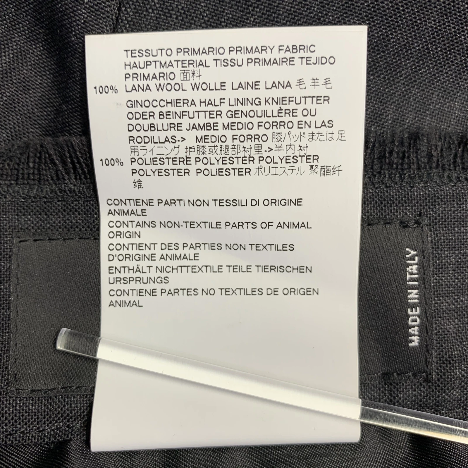 Pantaloni eleganti DSQUARED2 taglia 38 grigio nero lana a quadri bordo grezzo