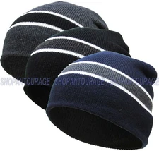 Kbethos KBW-01 New Light Striped Knit Unisex Beanie Hat (3 Colors)