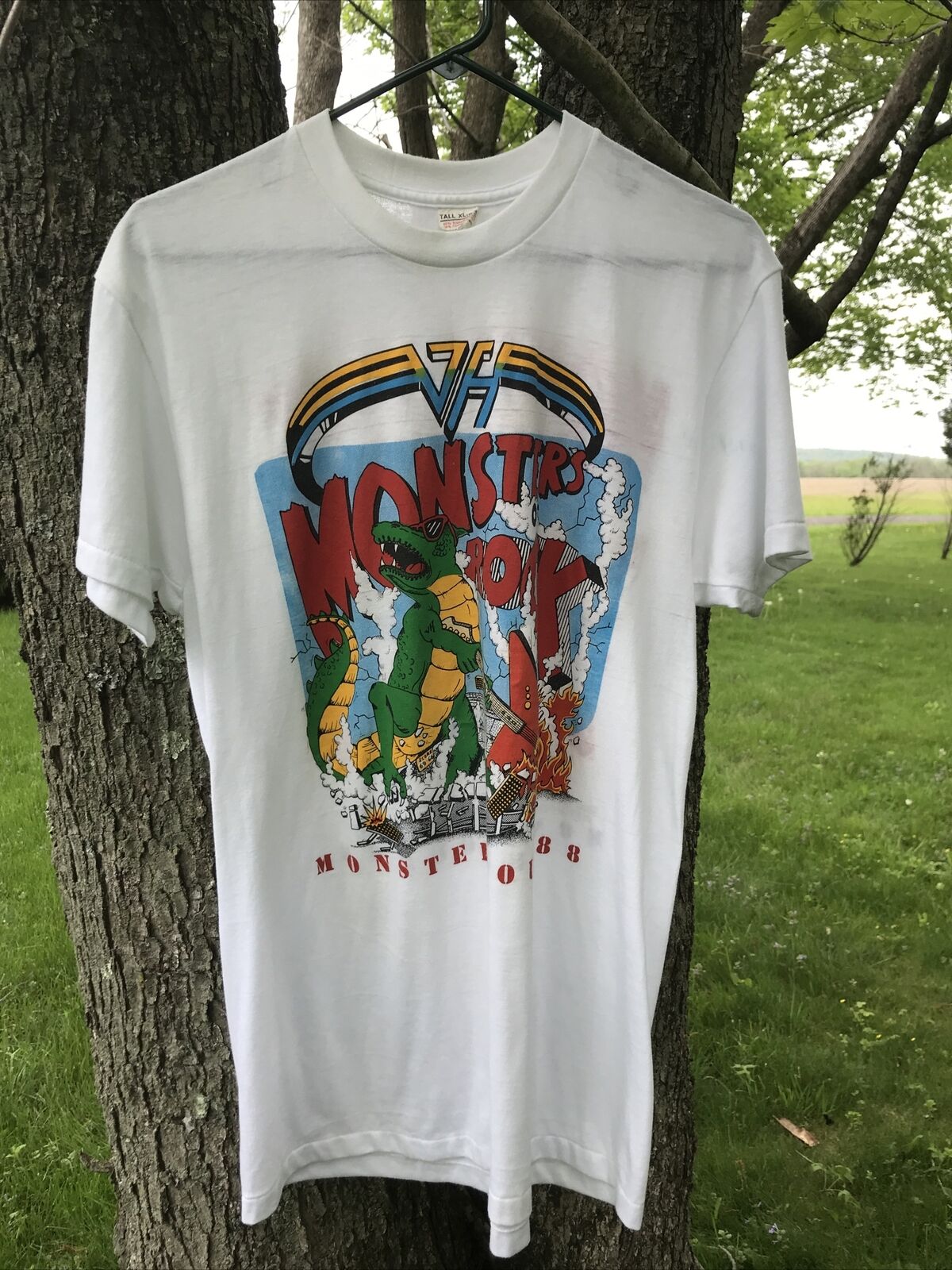 米国製 VAN HALEN 88年 モンスターオブロックツアー Tシャツ トップス