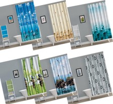 Duschvorhang Textil 120x200 Schwarz Weiss Türkis Rot  Grau  Rosa Creme Blau Grün