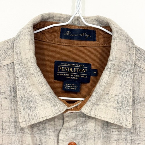 Pendleton Mens Long Sleeve Thomas Kay Buckley Shirt Space Dye Neutral M *Flaws* - Picture 9 of 13