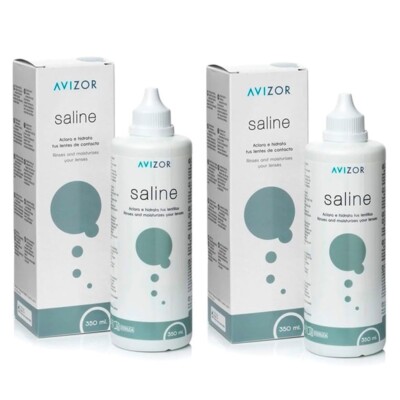 Solución Avizor Saline 2x350ml - Hidratación para tus Lentes de Contacto