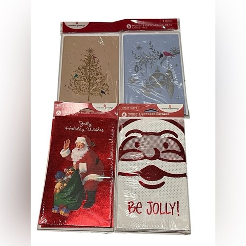 New Set of 18 Christmas Money /Gift Card Holders New & Sealed. Variety