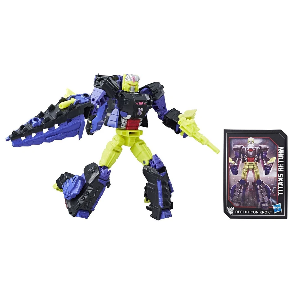 Transformers Generations Titans Return Deluxe Class DECEPTICON KROK & GATORFACE - Image 3 of 4