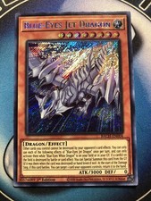 *** BLUE-EYES JET DRAGON *** 1ST EDITION ORIGINAL SECRET RARE BACH-EN004 YUGIOH!