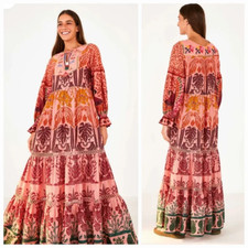 Farm Rio Anika Print Macaws Maxi Dress Size M NWT $345