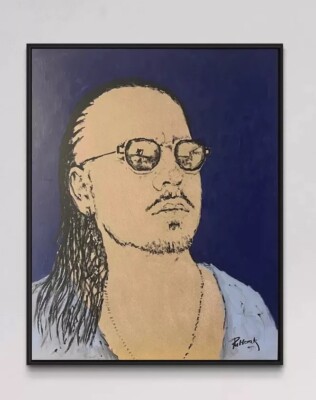 Daniel Pultorak Kunst Öl Gerahmt Unikat Original Malerei Porträt Apache 207 Art