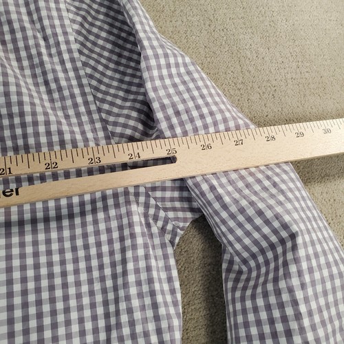 UNTUCKit Shirt Mens 2XL XXL White Gray Button Up Long Sleeve Plaid Check Collar - Picture 4 of 6