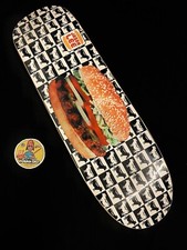 RARE SIGNED Jason Lee Burger SLICK Prime Skateboard Deck Reissue Blind Yellow