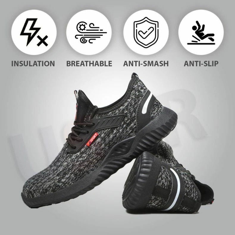 Mens Safety Shoes Steel Toe Work Midsole Boot Breathable Hiking Sneakers Size
Opens in a new window