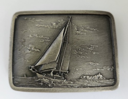 Vintage Sailing Nautical Belt Buckle San Francisco Earth Sea 1978 Indiana Metal - Picture 6 of 16