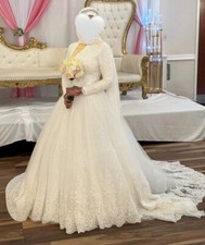Muslim Long Sleeve Wedding Dress, Modest Wedding Dress, Lace wedding dres