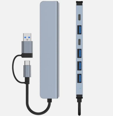 Multiport USB-C Hub Type C To USB 3.0 2.0 Multi-hub Dock Splitter Adapter