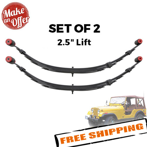 Pro Comp 51223 Rear 2.5" Lifted Leaf Springs for 19531975 Jeep CJ