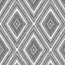 Image of SALE   A Street Pacifica Zaya Bohemian Black & White Geometric Wallpaper FD26012