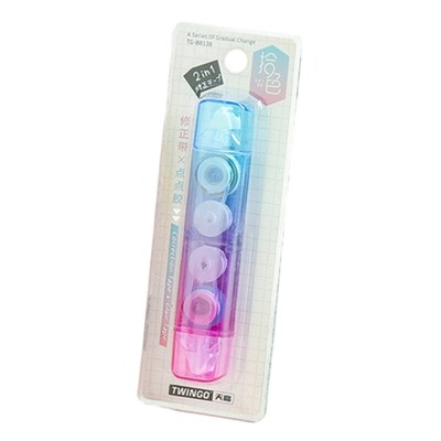2 in 1 Correction Tape and Dots Glues White Out Correction Tape School Supplies