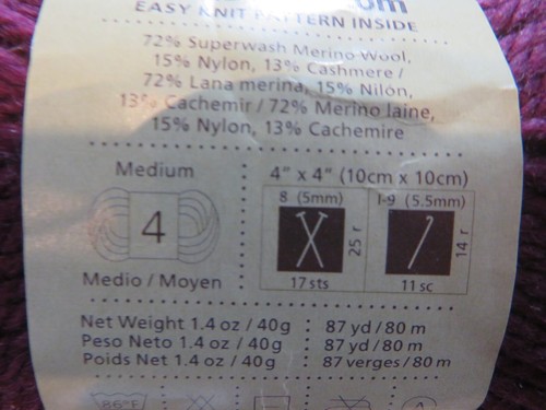 Lion Brand #821 Filato Vino 189 Superwash Lana Merino Cashmere 3 Sken 261 Iarde - Foto 6 di 7