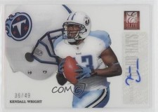 2012 Elite Rookie Hard Hats Signatures 36/49 Kendall Wright #7 Auto 9u7