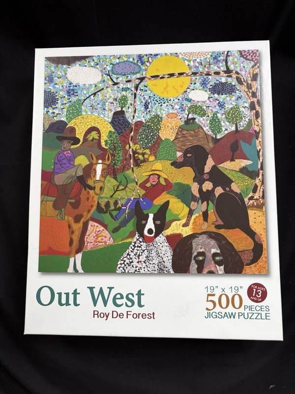 Roy De Forest Out West 500pc Jigsaw Puzzle 19x19 in.  Virginia Museum Fine Arts