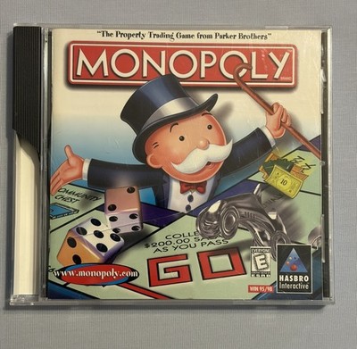 Monopoly PC CD-ROM Computer Game for Windows 95/98 Hasbro Interactive CIB