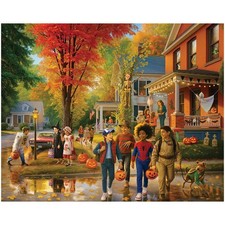 1000 Piece Halloween Jigsaw Puzzle Spooky Fall with Large Pieces Gift for Adu...