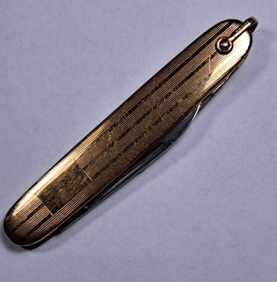 Vintage LESTAGE 1/20 12K Gold Filled Folding Pocket Knife USA