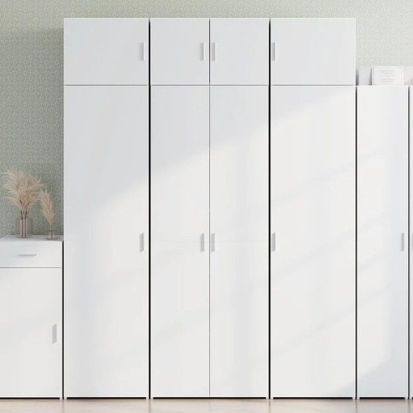 Hochschrank Weiss Breite 70 Cm Tiefe 42,5 Cm HöHe 225 Cm Holzwerkstoff-image