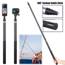 106" Carbon Fiber Extension Selfie Stick Extendable Pole For DJI GoPro Camera