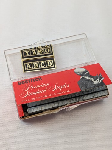 Vintage Bostitch Premium Standard Staples set with Initals SB10