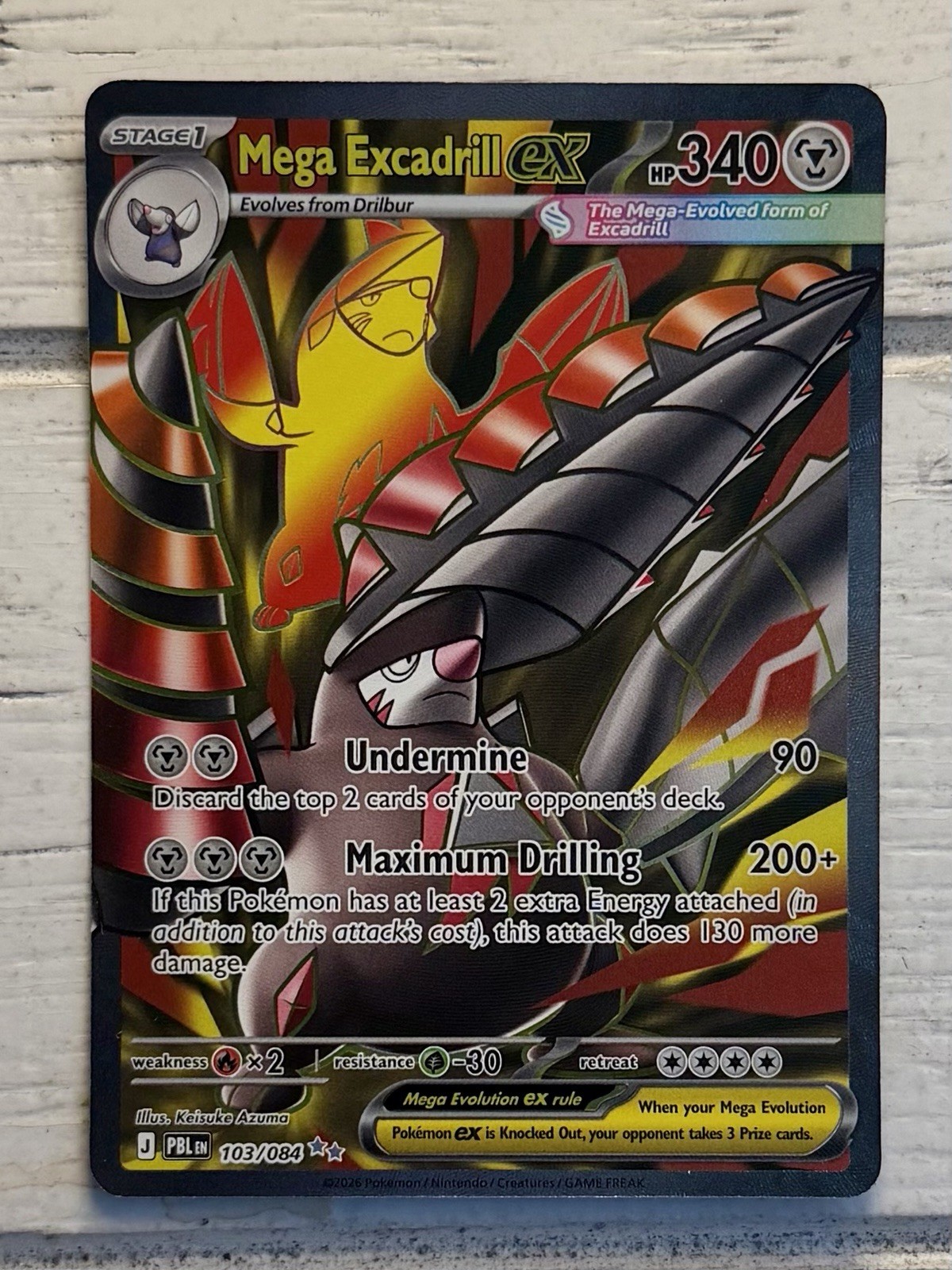 Mega Excadrill ex Ultra Rare ME05: Pitch Black 103/084 NM/MINT!!