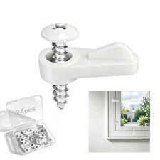 24 Pack Window Screen Clips with Screws, White Nylon Retainer Clips Holder fo...