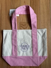 Trader Joe’s Mini tote bag in pink 