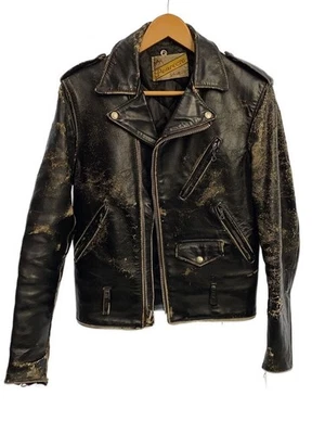 Schott Double Riders Chaqueta S Cuero Negro 176WJS - Imagen 1 de 4