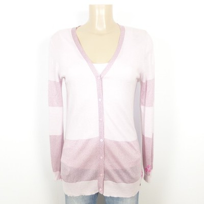 FROGBOX Cardigan Strickjacke Knit Rosa Glitzer Gr. DE 40 L