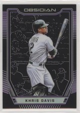 2019 Panini Chronicles Obsidian Electric Etch Purple Prizm 81/99 Khris Davis 2b2