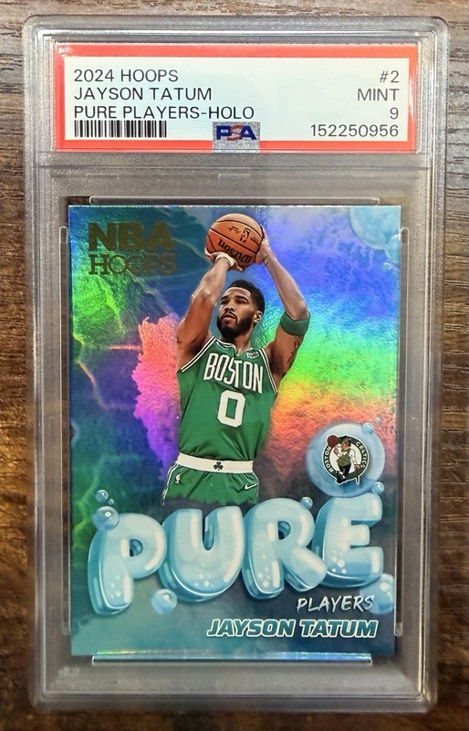 2024 Panini NBA Hoops - Jayson Tatum #2 Pure Players Holo Prizm - PSA 9 Low POP!