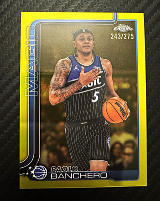 Topps Chrome 2025-26 Paolo Banchero Magic #140 Serial Numbered 243/275