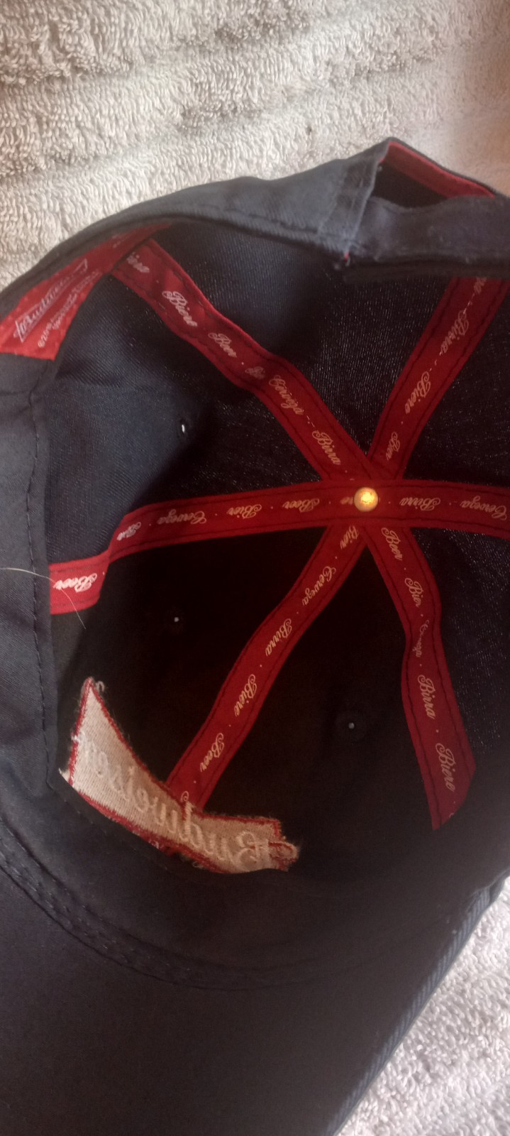 Budweiser Embroidered Hook and Loop Adjustable Bl… - image 2