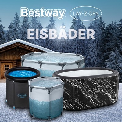 Eisbad Eiswanne Kältebad Tonne Fass Inkl. Abdeckplane