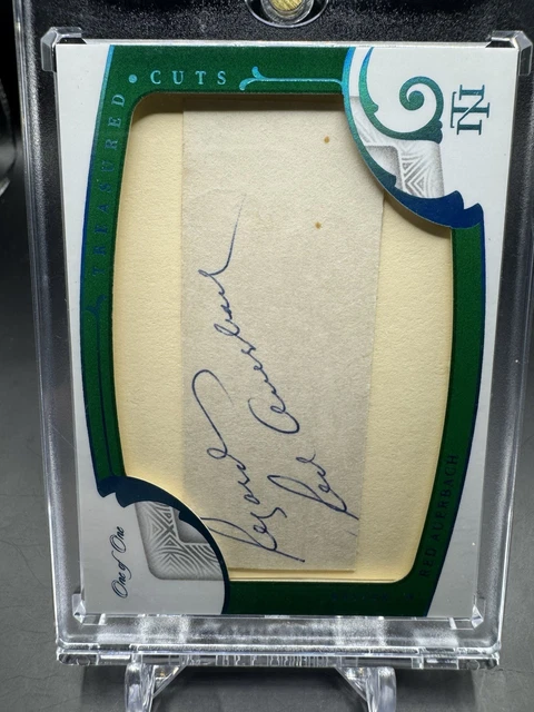 2025 National Treasures Football Red Auerbach Treasured Cuts 1/1 CUT AUTO TC-RAH