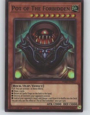 Pot of The Forbidden (Super Rare) PHRE-EN027 Yu-Gi-Oh 1st Edition NM