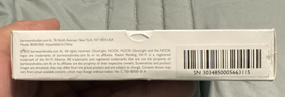 Barnes & Noble Nook Glowlight Tablet BNRV500 eReader WiFi New Sealed - Image 3 of 4