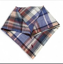 Vintage Ralph Lauren Plaid Bandana Scarf 90s Polo Logo Tartan Heritage Unisex