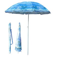 Beach Umbrella Garden Parasol Patio UV Sun Shade Outdoor Parasols w/ Cover