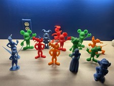 Vintage Lot Of 14 Disney MARX Wax Figures Mickey-Minnie-Goofy-Donald-Pluto-Tink