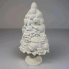 Vintage Holland Mold 1980 Fruit Topiary Ceramic Centerpiece Ivory White 15”