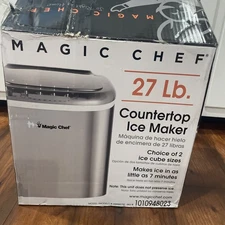 Magic Chef 27 Lb Countertop Ice Maker Stainless Steel HMIM27ST Free Shipping