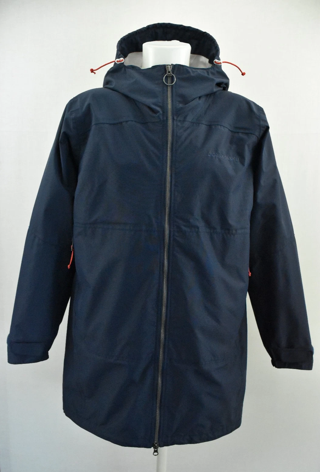 DIDRIKSONS Hilde Jacket Waterproof Parka Storm System Hooded Blue Coat size 42