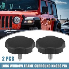2pcs Top Window Frame Knob Door Surround Short Knobs for Jeep Wrangler TJ/JK
